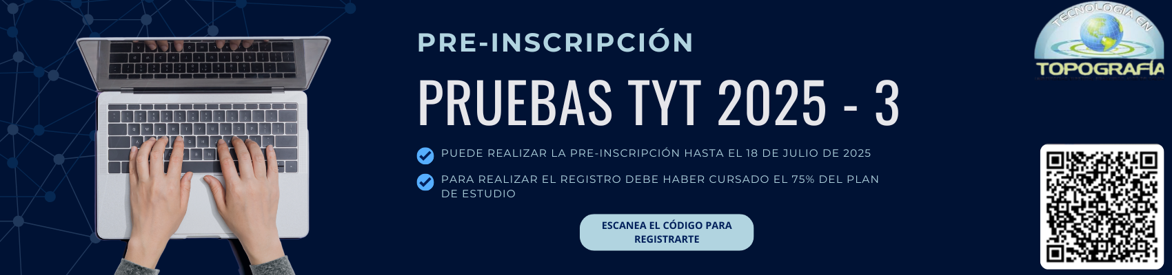 PRE- INSCRIPCIÓN PRUEBAS T&T 2025 - 3